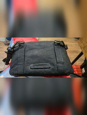 Vintage Lucky Brand Small Black Leather Crossbody Purse
